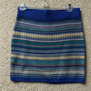 Mossimo sweater skirt -Striped Multicolor Knit Skirt